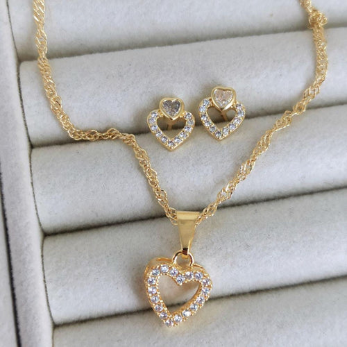 SET CORAZÓN CRISTAL