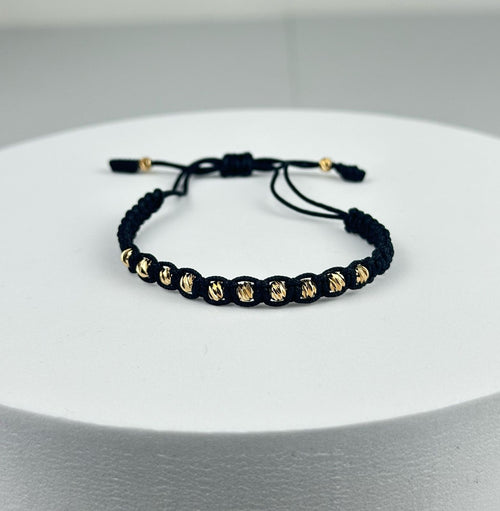 PULSERA TEJIDA BALIN DIAMANTADO